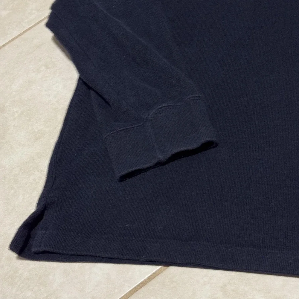 Polo Ralph Lauren Sweater Mens 2XL Navy Quarter‎ Zip Mock Neck Cotton Pony Logo
